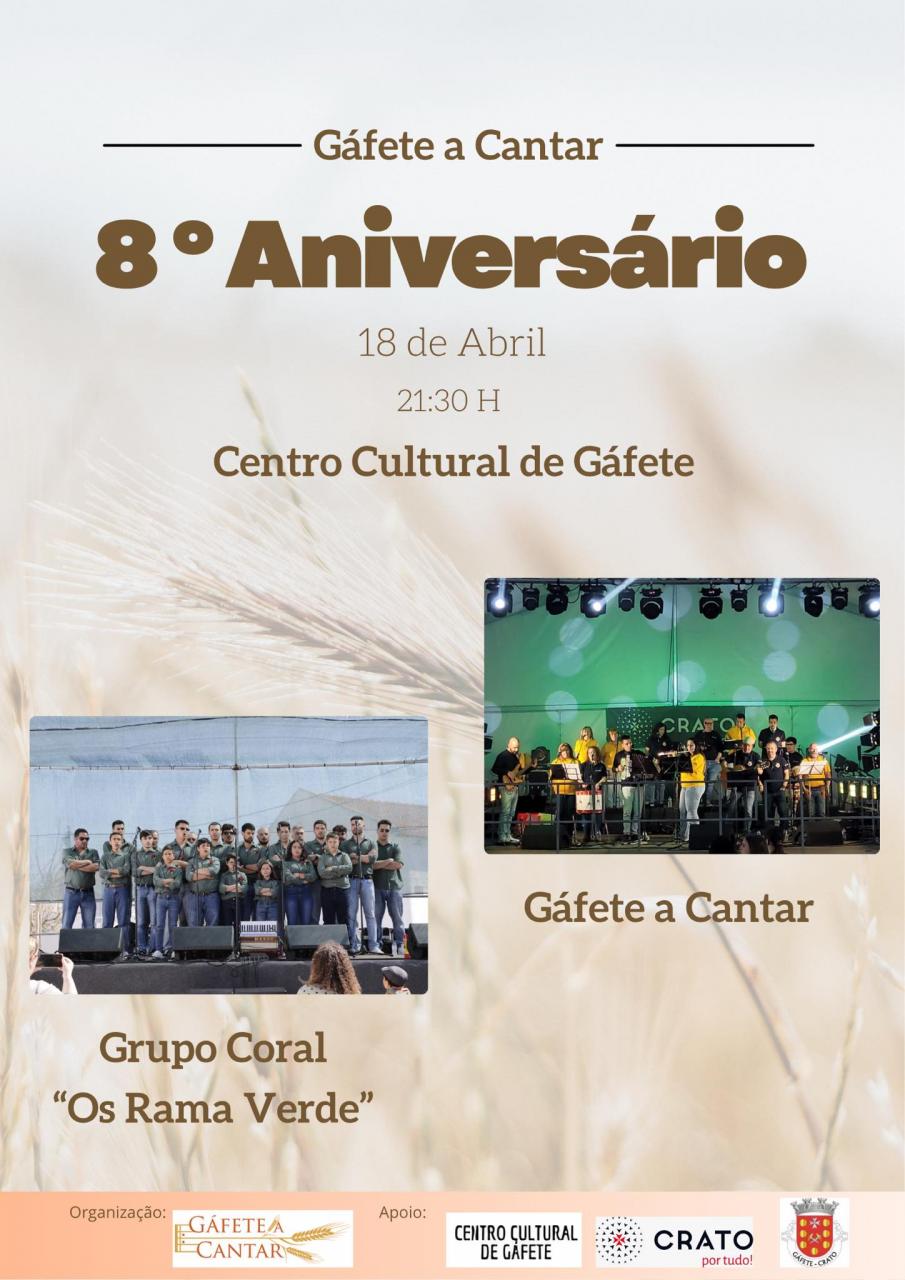 8.&ordm; Anivers&aacute;rio do G&aacute;fete a Cantar